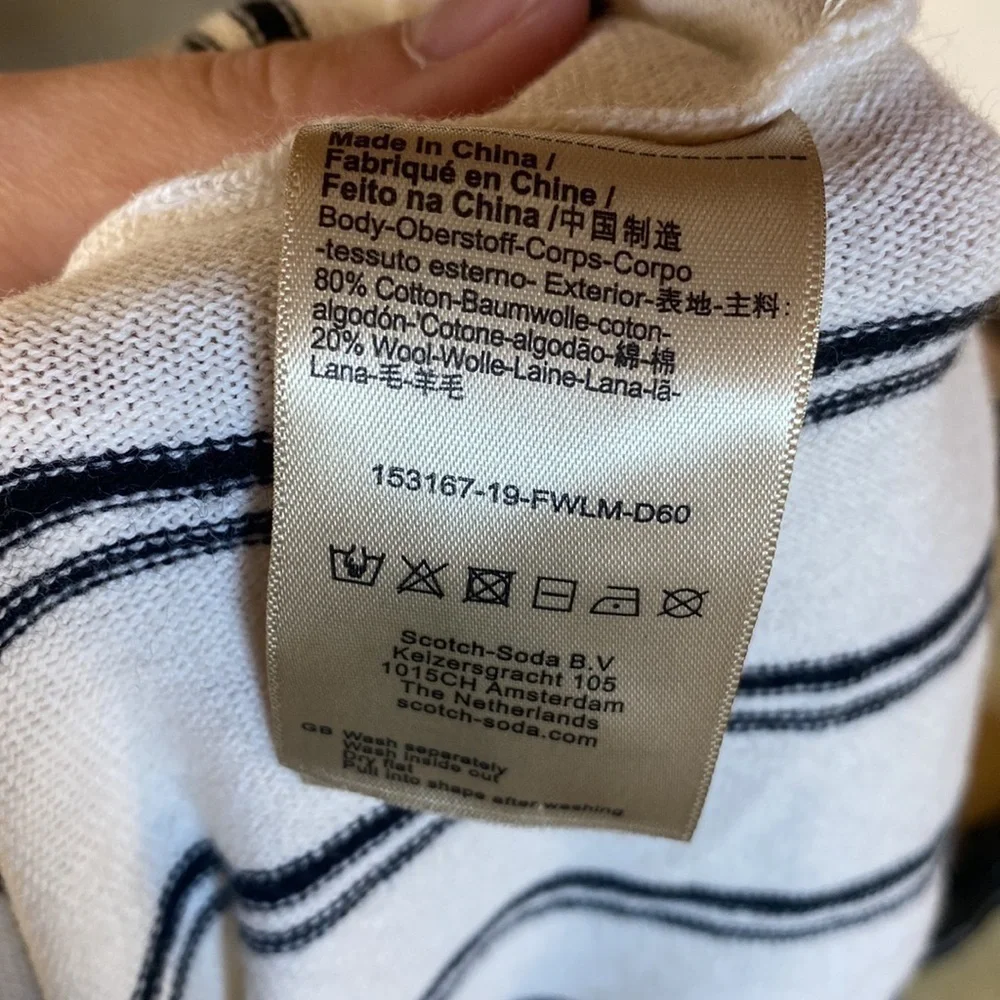 Scotch & Soda Striped V-Neck Cardigan